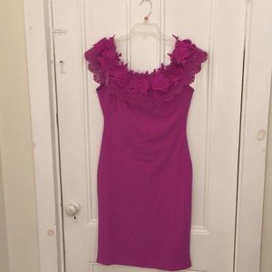 Fushia off the shoulder dress